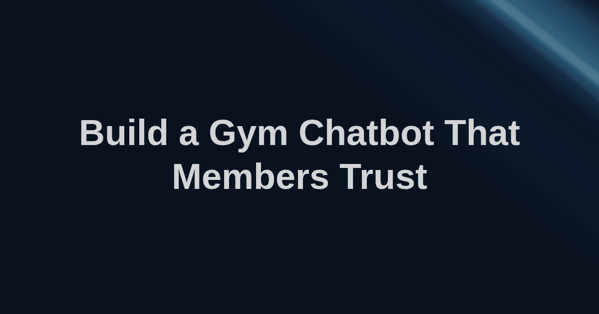 Cómo configurar un chatbot para gimnasio