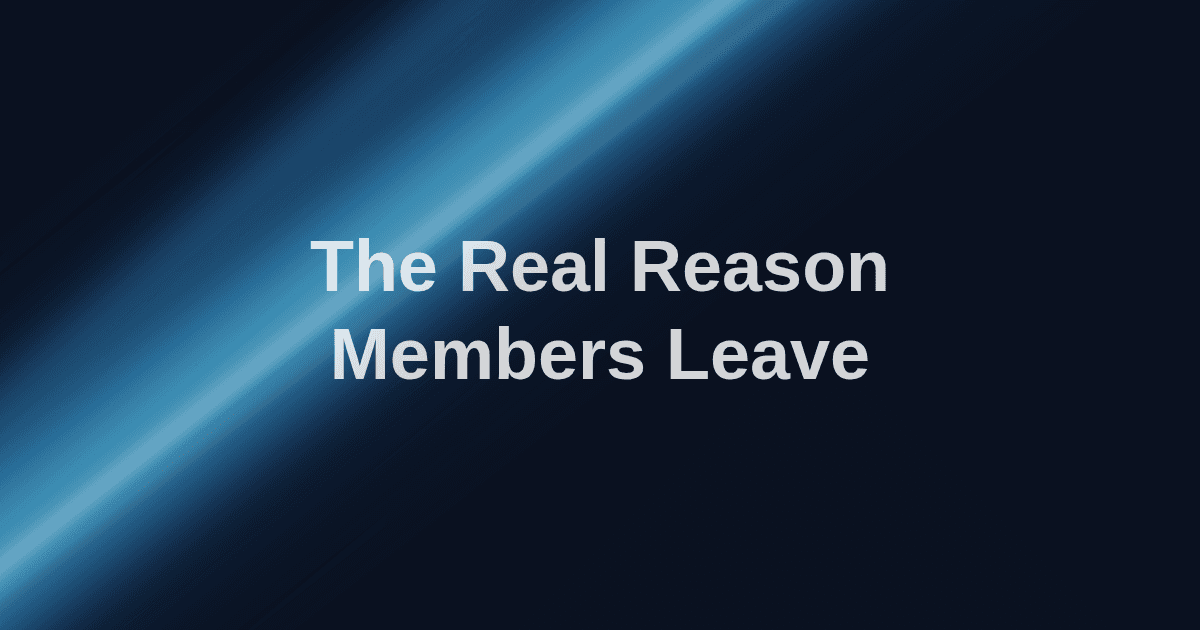 Why Gym Members Quit: The Silent Half Diagnostic