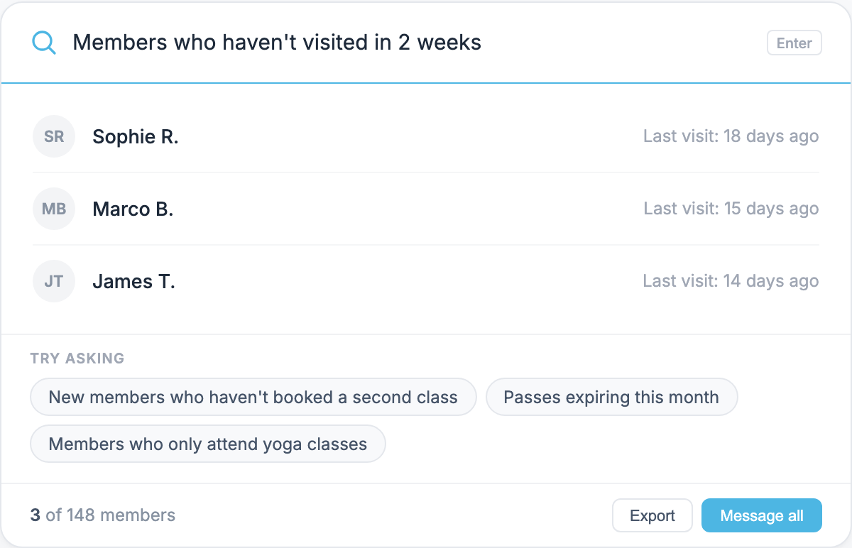 Búsqueda de socios con IA que reemplaza los filtros tradicionales con consultas en lenguaje natural